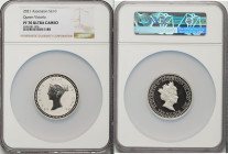British Administration. Elizabeth II silver Proof "Bonomi Pattern - Victoria" 10 Pounds (2 oz) 2021 PR70 Ultra Cameo NGC, Commonwealth mint, KM-Unl. M...