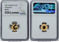 Elizabeth II gold "Kangaroo - Nugget" 5 Dollars 2007 MS70 NGC, Perth mint, KM-Unl. HID09801242017 © 2022 Heritage Auctions | All Rights Reserved