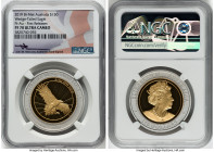 Elizabeth II bi-metallic gold & platinum Proof "Wedge-Tailed Eagle" 150 Dollars 2019-P PR70 Ultra Cameo NGC, Perth mint. Mintage: 150. First Releases....