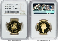 Elizabeth II gold Proof "White Buffalo" 200 Dollars 1998 PR69 Ultra Cameo NGC, Royal Canadian mint, KM317. HID09801242017 © 2022 Heritage Auctions | A...