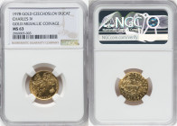 Republic gold "Death of Charles IV - 600th Anniversary" Medallic Ducat 1978 MS63 NGC, KM-XM28. HID09801242017 © 2022 Heritage Auctions | All Rights Re...