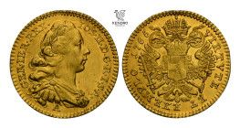 Joseph II. Ducat 1765. Vienna. Rare!