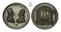 Joseph II. Medal 1782. Visitation of Pope Pius VI in Vienna.