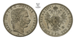 Francis Joseph I. 2 Gulden 1871. Vienna.