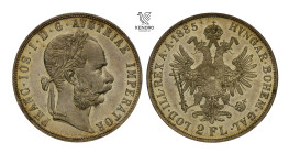 Francis Joseph I. 2 Gulden 1885. Vienna.