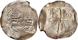 MEXICO. Cob 8 Reales, ND (1607-17)-Mo F. Mexico City Mint. Philip III. PCGS VF-30.
KM-44.3; Cal-Type-162. Weight: 26.35 gms. An appealing colonial Me...