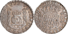 MEXICO. 8 Reales, 1746-Mo MF. Mexico City Mint. Philip V. NGC Unc Details--Environmental Damage.
KM-103; FC-18a-Gil-M-8-18; Yonaka-M8-46. This nicely...