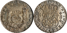 MEXICO. 8 Reales, 1746-Mo MF. Mexico City Mint. Philip V. PCGS Genuine--Cleaning, AU Details.
KM-103; Cal-1470. Cleaned at some point, but with mediu...