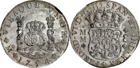 MEXICO. 8 Reales, 1754-Mo MM. Mexico City Mint. Ferdinand VI. NGC Unc Details--Excavation Recovery.
KM-104.2; Cal-487. Variety with imperial crown on...