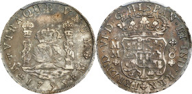 MEXICO. 8 Reales, 1755-Mo MM. Mexico City Mint. Ferdinand VI. PCGS Genuine--Cleaned, EF Details.
KM-104.2; Cal-489. Despite its status as a somewhat ...