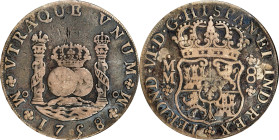MEXICO. 8 Reales, 1758-Mo MM. Mexico City Mint. Ferdinand VI. PCGS FINE-12.
KM-104.2; Cal-494. Despite extensive circulation, this Mexican Pillar Dol...