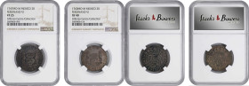 MEXICO. Duo of 2 Reales (2 Pieces), 1747 & 1760. Mexico City Mint. Ferdinand VI. Both NGC Certified.
1) 1747-Mo M. NGC VF-25. KM-86.1; Cal-285. 2) 17...