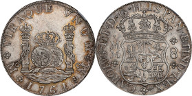 MEXICO. 8 Reales, 1761-Mo MM. Mexico City Mint. Charles III. NGC AU Details--Cleaned.
KM-105; Cal-1075. Variety with cross between H and I. A well ma...