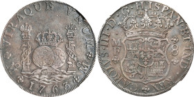 MEXICO. 8 Reales, 1763-Mo MF. Mexico City Mint. Charles III. NGC AU Details—Cleaned.
KM-105; Gil-M-8-42a; Yonaka-M8-63c. Variety with new style round...