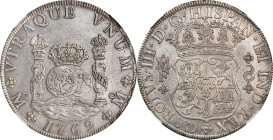 MEXICO. 8 Reales, 1769-Mo MF. Mexico City Mint. Charles III. NGC AU Details--Cleaned.
KM-105; FC-48; Gil-M-8-49; Yonaka-M8-69. This decently preserve...