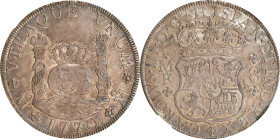 MEXICO. 8 Reales, 1770-Mo MF. Mexico City Mint. Charles III. NGC AU-58.
KM-105; FC-49; Gil-M-8-50; Yonaka-M8-70. Wholly original looking and very att...