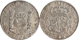 MEXICO. 8 Reales, 1770-Mo FM. Mexico City Mint. Charles III. PCGS Genuine--Cleaned, AU Details.
KM-105; Cal-1101. Despite the noted cleaning, this ex...