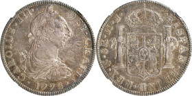 MEXICO. 8 Reales, 1772-Mo MF. Mexico City Mint. Charles III. NGC AU Details—Obverse Graffiti.
KM-106.1; FC-53; Yonaka-M8-72; Cal-1105. First year of ...