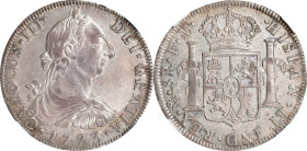 MEXICO. 8 Reales, 1773-Mo FM. Mexico City Mint. Charles III. NGC AU-55.
KM-106.2; FC-54b; Yonaka-M8-73a; Cal-1107. Variety with regular mintmark and ...