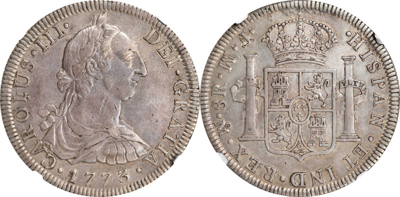 MEXICO. 8 Reales, 1773-Mo FM. Mexico City Mint. Charles III. NGC EF-45.
KM-106....