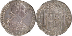 MEXICO. 8 Reales, 1775-Mo FM. Mexico City Mint. Charles III. NGC AU-55.
KM-106.2; FC-56; Yonaka-M8-75; Cal-1108. Wholly original and very attractive,...
