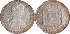MEXICO. 8 Reales, 1777-Mo FF. Mexico City Mint. Charles III. NGC AU Details—Cleaned.
KM-106.2; FC-59; Yonaka-M8-77b; Cal-1113. This decently preserve...