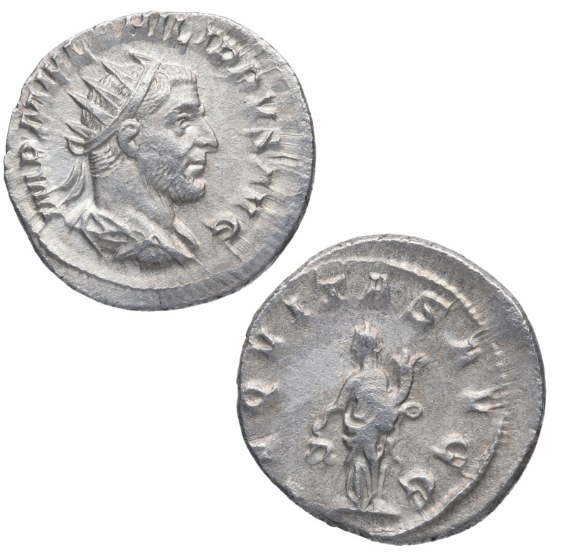 247 d.C. Filipo I el Árabe (244-249 dC). Roma. Antoniniano. Ve. 3,77 g. IMP M IV...