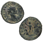270-275 d.C. Aureliano (270-275 dC). Trípolis. Antoniniano. Ae. 4,07 g. IMP C AVRELIANVS AVG; Busto radidado a la derecha /SOLI INVICTO; Sol a izquier...