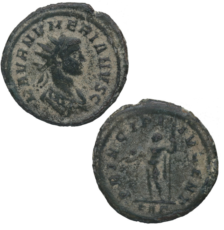 283 d.C. Numeriano (283-284 dC). Roma. Aureliano. Ae. 3,54 g. M AVR NVMERIANVS C...