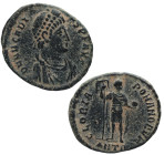395 d.C. Arcadio (395-403). Antioquía. Decagiro. ANTB. RIC 68c, 2; LRBC 2781. 5,26 g. D N ARCADI-VS P F AVG; Busto de Arcadio a la derecha con diadema...