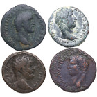 Lote de 4 bronces romanos. Ae. BC a MBC-. Est.60.