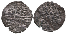 1263 – 1270. Alfonso X (1252-1284). Ceca cruz. Dinero de 6 líneas. ABM vte. Ve. 0,60 g. Bella., Plateado original. Zona floja en reverso. MBC+ / MBC. ...