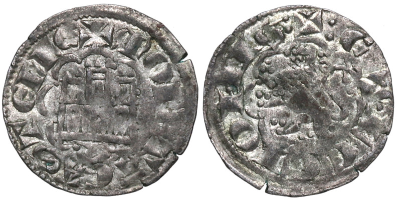 1277 a 1281. Alfonso X (1252-1284). Coruña. Dinero de la segunda guerra de Grana...