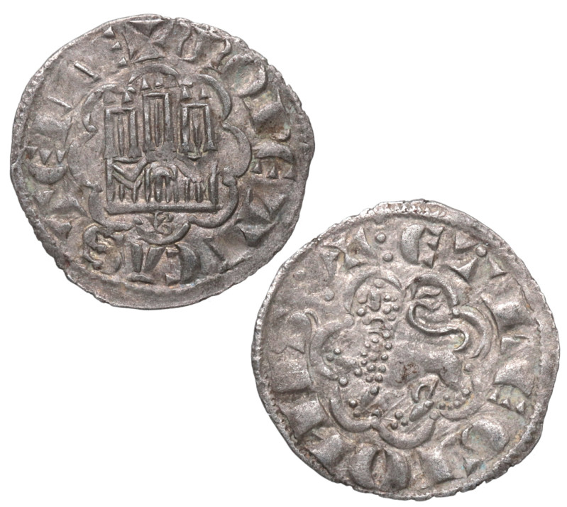 1277 a 1281 d C. Alfonso X (1252-1284). Burgos. .- Dinero de la 2ª guerra de Gra...