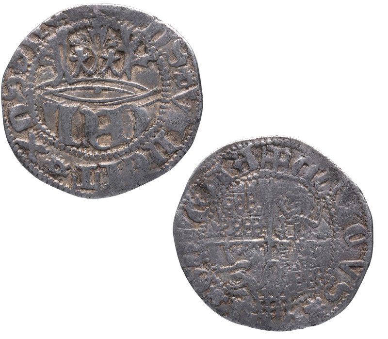 Enrique IV (1454-1474). Segovia. 1/2 Real. A&C . Ag. 1,45 g. Cuartelado ligerame...