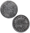 1710. Carlos III, Pretendiente (1701-1714). Barcelona. 2 reales. A&C 31. Ag. 5,13 g. MBC. Est.80.