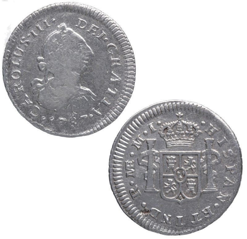1787. Carlos III (1759-1788). Lima. 1/2 real. MI. A&C 144. Ag. 1,64 g. MBC / MBC...