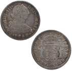 1782. Carlos III (1759-1788). México. 2 reales. FF. A&C 672. Ag. 6,68 g. MBC+. Est.100.