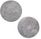 1765. Carlos III (1759-1788). México. 8 reales. MF. A&C 1088. Ag. 26,73 g. Probablemente colgada en reverso. MBC+. Est.400.