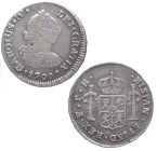 1790. Carlos IV (1788-1808). Potosí. 1/2 real. PR. A&C 298. Ag. 1,46 g. MBC / EBC-. Est.45.
