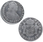 1797. Carlos IV (1788-1808). Lima. 2 reales. IJ. A&C 580. Ag. 6,63 g. MBC. Est.40.