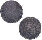 1806. Carlos IV (1788-1808). Sevilla. 2 reales. CN. A&C 726. Ag. 5,87 g. EBC-. Est.80.