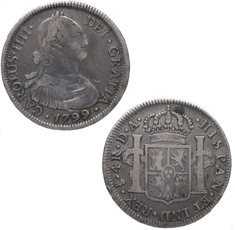 1799. Carlos IV (1788-1808). Santiago. 4 reales. DA. A&C 862. Ag. 13,11 g. MBC. ...