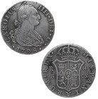 1798. Carlos IV (1788-1808). Sevilla. 8 reales. CN. A&C 1060. Ag. 26,82 g. MBC. Est.150.