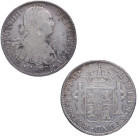 1800. Carlos IV (1788-1808). México. 8 reales. FM. A&C 965. Ag. 26,85 g. Resello chino en anverso. MBC7MBC+. Est.150.