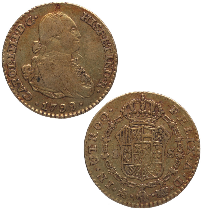 1799. Carlos IV (1788-1808). Madrid. 1 escudo. MF. A&C 1117. Au. 3,32 g. MBC. Es...