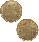 1802. Carlos IV (1788-1808). Santiago. 8 escudos. JJ. A&C 1770. Au. 27,01 g. Bella. Brillo original. Precioso color. EBC. Est.2300.