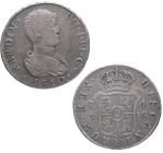 1810. Fernando VII (1808-1833). Valencia. 4 reales. SG. A&C 1143. Ag. 13,15 g. MBC-. Est.80.