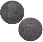 1812. Fernando VII (1808-1833). Cataluña. 4 reales. SF. Ag. 13,02 g. ESCASA. MBC-/ BC+. Est.160.