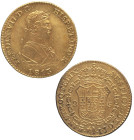 1813. Fernando VII (1808-1833). Madrid. 2 escudos. IJ. A&C 1609. Au. 6,73 g. Bella. Gran parte de brillo original. EBC. Est.850.